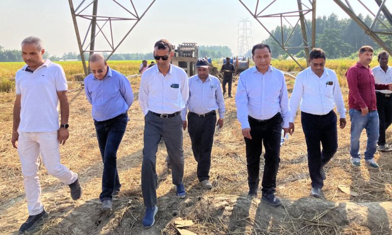 हेटौँडा(ढल्केबर(इनरुवा ४०० केभी प्रसारण लाइनको तार तानिदै, अवरोध कायमै