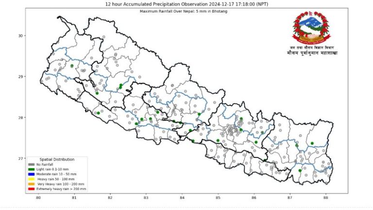 आजको मौसमः तराइमा हुस्सु र कुहिराेले हवाइ यातायात प्रभावित हुने