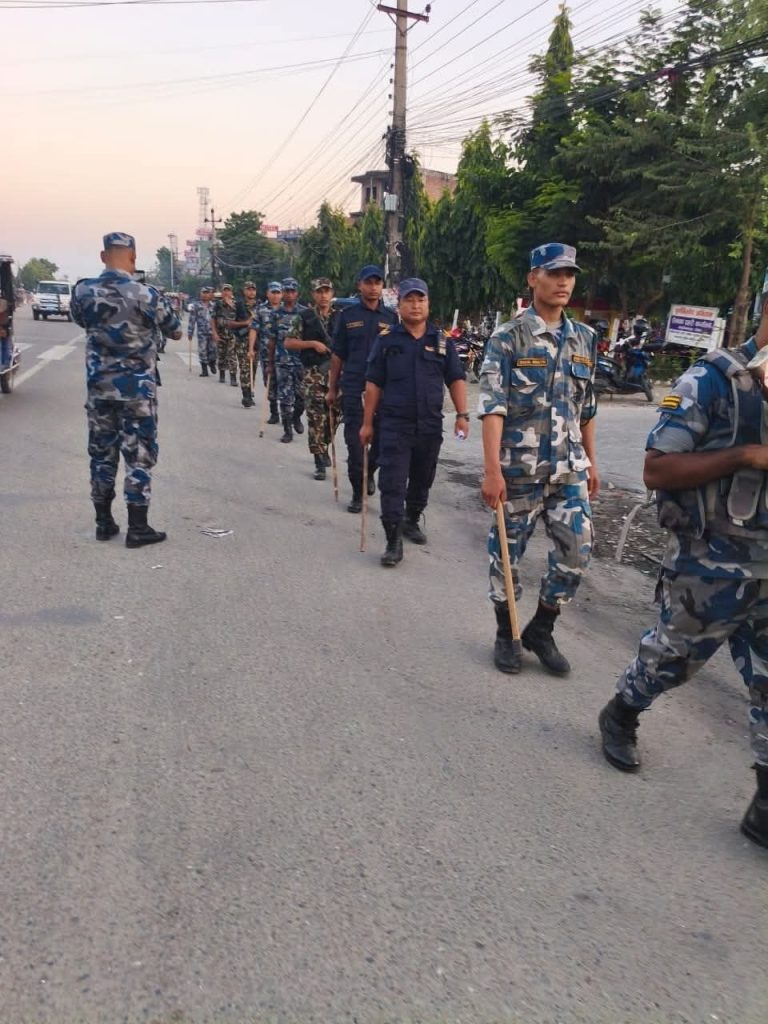 रौतहटको चन्द्रपुरमा चाडपर्व लक्षित संयुक्त गस्ती सञ्चालन