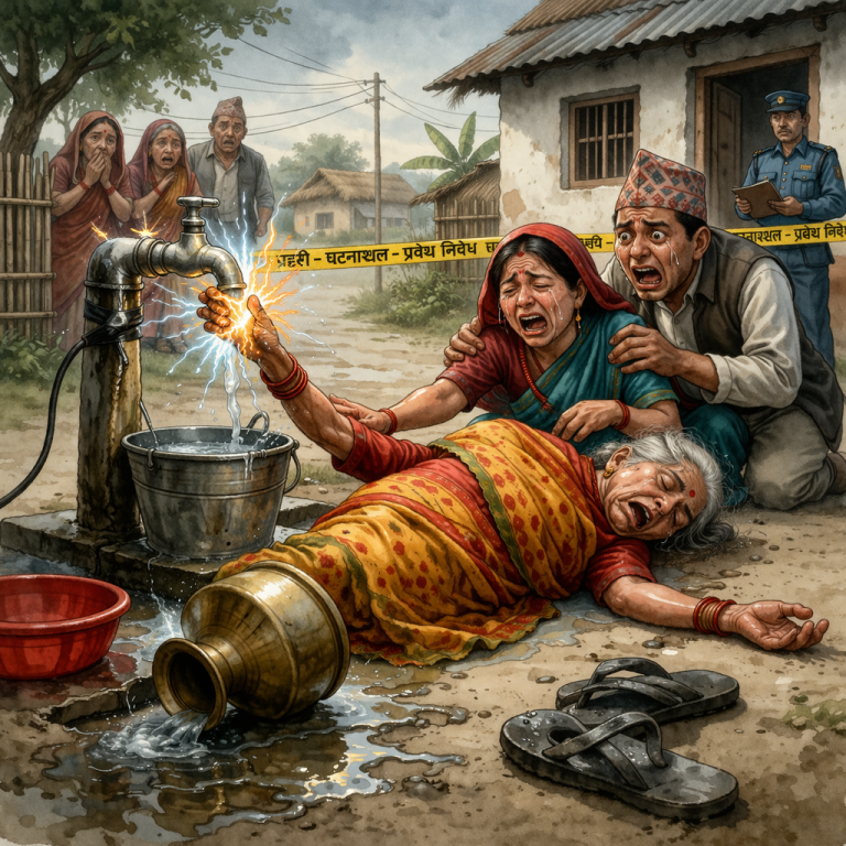 पानी भर्न गइन्, करेन्टले ज्यान लियो