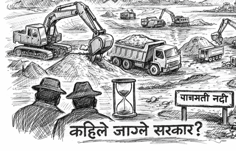 ठेकेदार हाबी, प्रशासन मौन: रमौली घाटमा अराजक उत्खनन